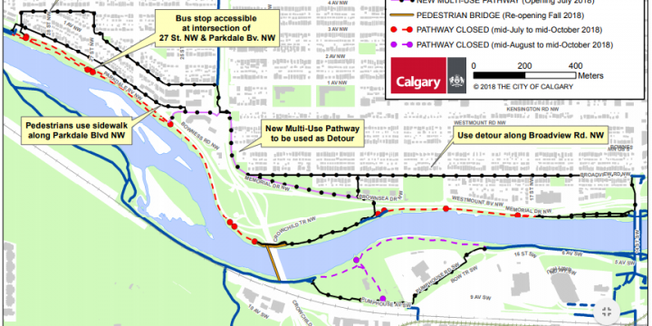 BOW RIVER PATHWAY CLOSURES – 14th Street NW to 29th Street NW