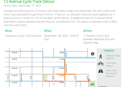 Upcoming Changes – 12 Ave Cycle Track